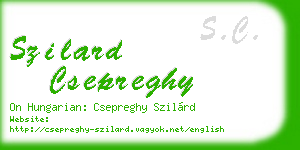 szilard csepreghy business card